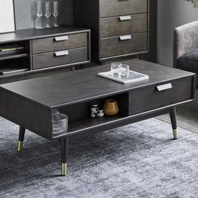 Table basse en bois massif au design japonais