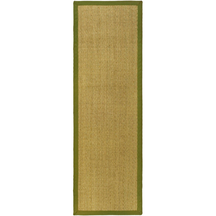 Auckland Bamboo Slat/Seagrass Natural/Olive Area Rug
