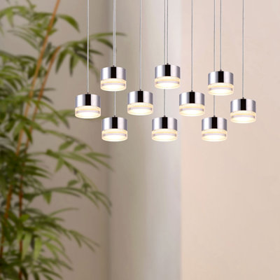 Luminaire suspendu tambour en grappe 10 lumières Barnsdall