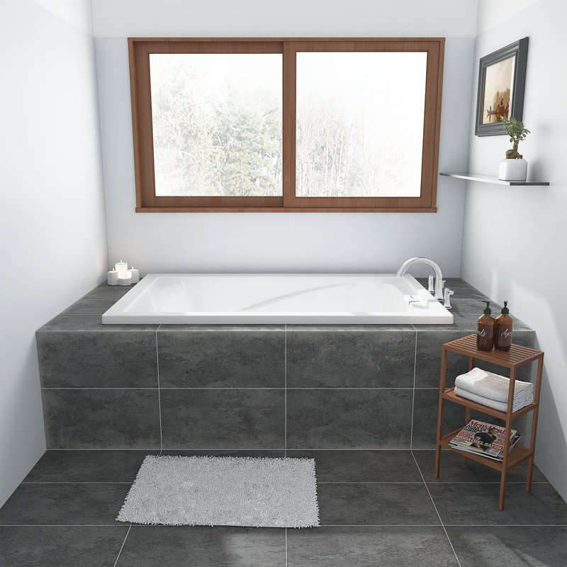 Evolution 60'' x 32'' Soaking Fiberglass Bathtub, White