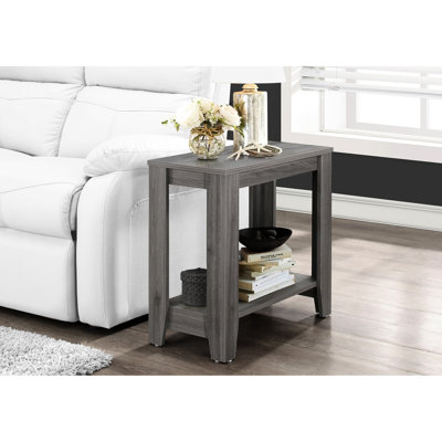Table d'appoint transitionnelle grise - idéale pour le salon, la chambre à coucher, le bureau et le coin-détente