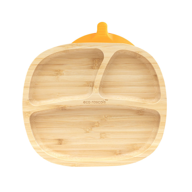 Bamboo Toddler Plate, Orange