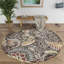 Tapis brun à motif floral Juliet-969193441