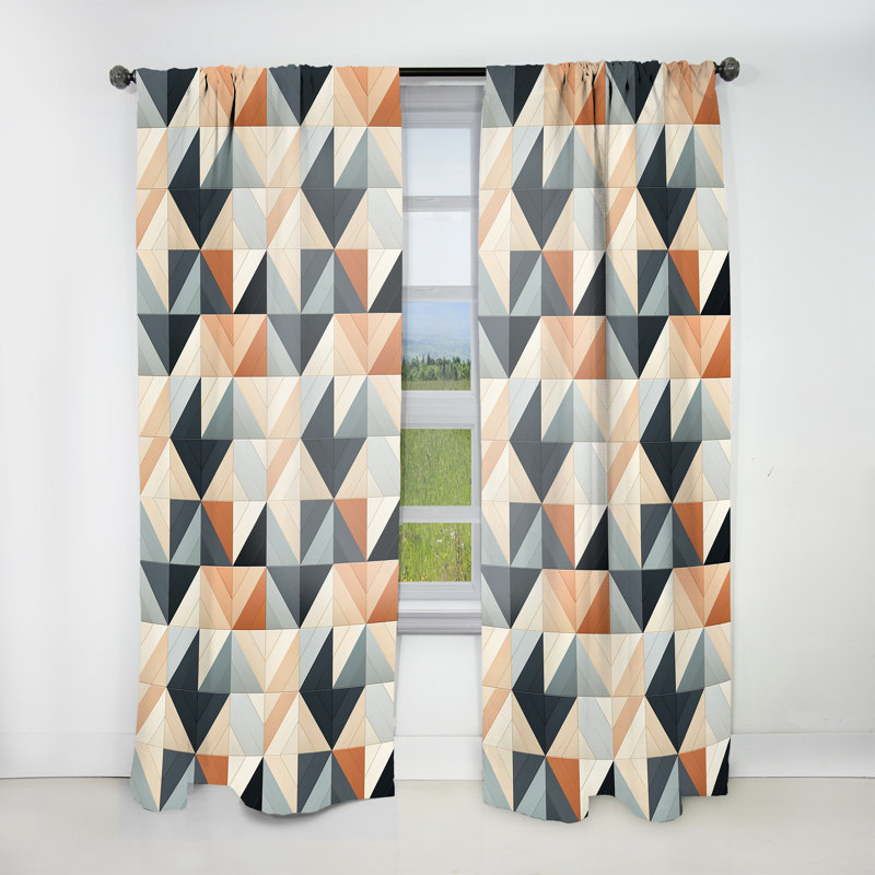 Scandinavian Harmony - Rideau moderne - Velours obscurcissant - 1 panneau, L 52 po x L 84 po