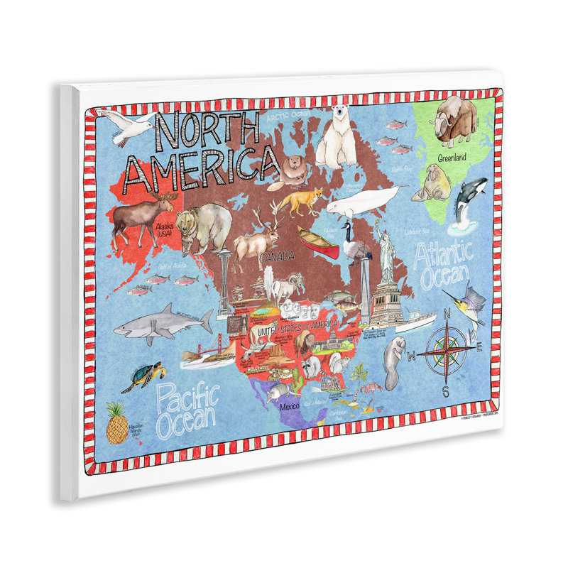 «North America Map Wall Art» par Marley Ungaro