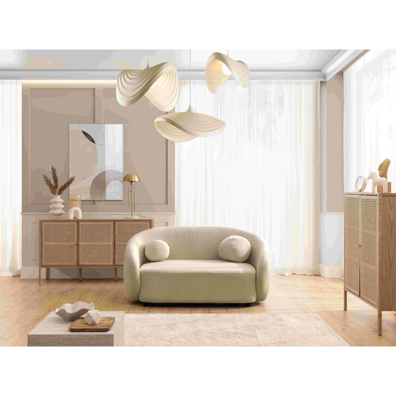 Roundi Boucle Sofa, Beige, 2