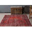 Tapis turc tissé à la main dans un style bohémien unique avec un motif rouge et noir pour la décoration intérieure