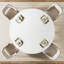 Round Metal Base Dining Table