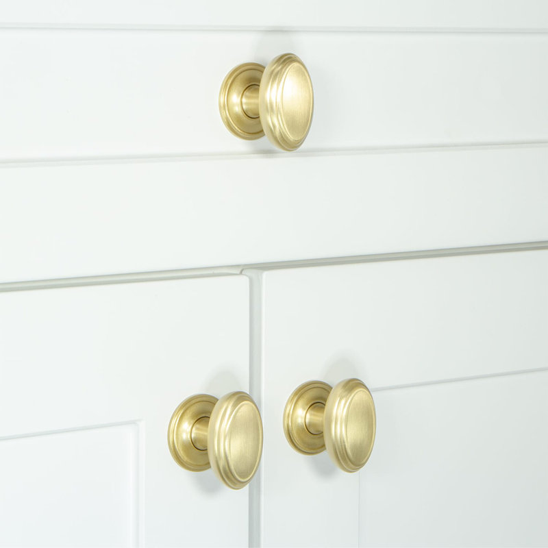 Anneau Cabinet Knob, Satin Brass