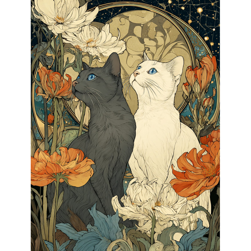 Tuxedo Companions - Toile de chat Clean Line, H 24 po x l 16 po