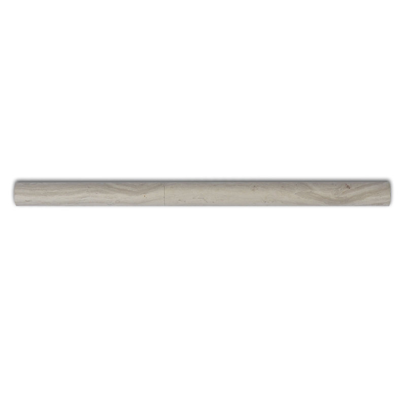 12" x 0.75"  Marble Chair Rail Tile Trim in White