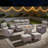 Alvina 5-Piece All Weather Outdoor Wicker Patio Conversation Set With Square Fire Pit Table, Swivel Gliders And Side Table-436450005-436450001-436450000