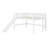 Solid Wood Floor Loft Bed With Slide And Ladder-703661509