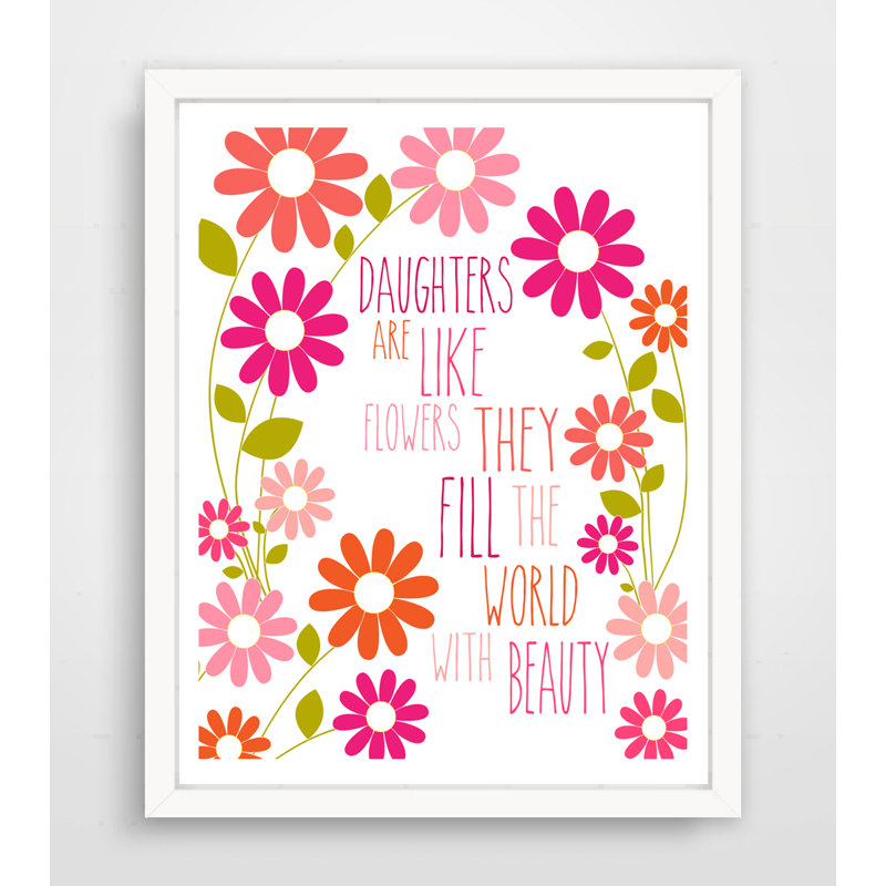 «Daughters Are Like Flowers», impression sur papier personnalisée, Oui