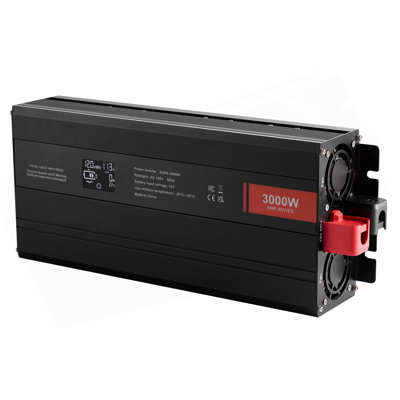 Pure Sine Wave Inverter, 3000 Watt, DC 12V To AC 120V Power Inverter With 2 AC Outlets 2 USB Port 1 Type-C Port, LCD Display And Remote Controller For Large Home Appliances, CE FCC Certified