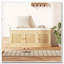 Shoe Storage Bench With Woven Rattan Doors, Shoe Bench With Cushion-121086826
