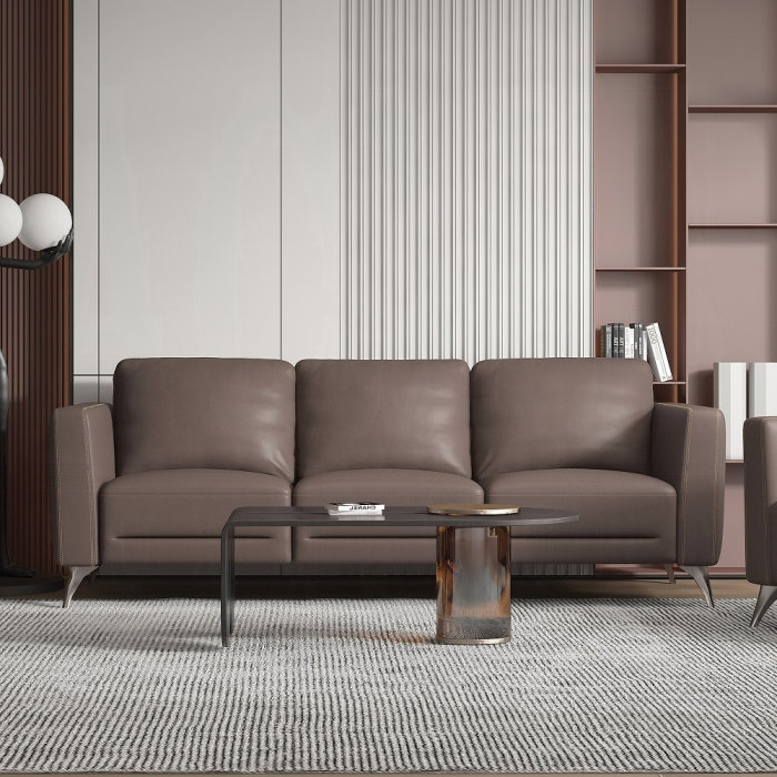 Canapé contemporain avec coussins moelleux et design moderne Malaga, Gris