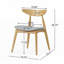 Ensemble de chaises de salle à manger rétro en bois d'hévéa avec dossier ergonomique, ensemble de 2-246809113