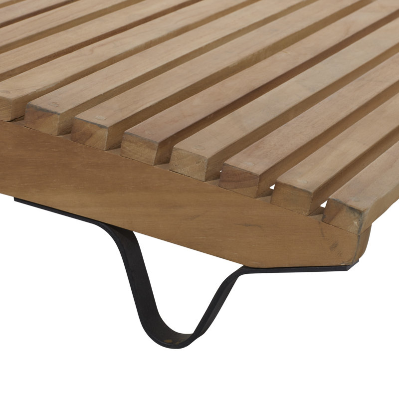 Chaise longue en teck Tricia