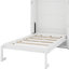 Lit escamotable mural simple avec bibliothèque, armoire supérieure, bureau extensible et rangement latéral-288575068