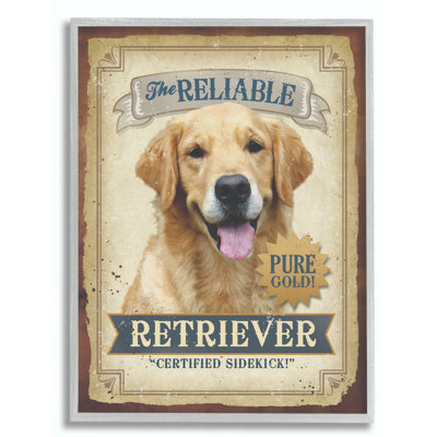 « reliable retriever dog pour chien », impression sur affiche