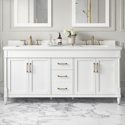 Salisbury 72.05'' Double Bathroom Vanity with Top
