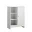 Armoire de rangement autoportante blanche