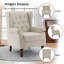 Duward 74Cm Wide Tufted Wingback Armchair with Solid Wood Legs-545297690