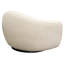Fauteuil pivotant en tissu texturé bouclé avec accoudoirs et dossier profilés Pascal-53629708