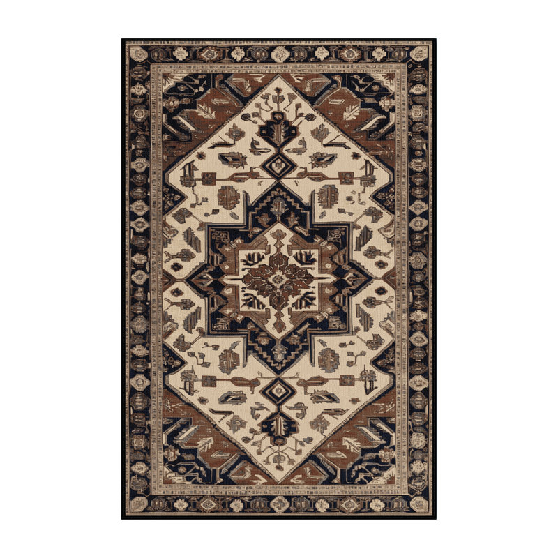 Tapis brun lavable à la machine, Tapis de couloir 2 pi x 5 pi