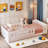 Wooden Platform Bed With Semi-enclosed Fence-1876947420