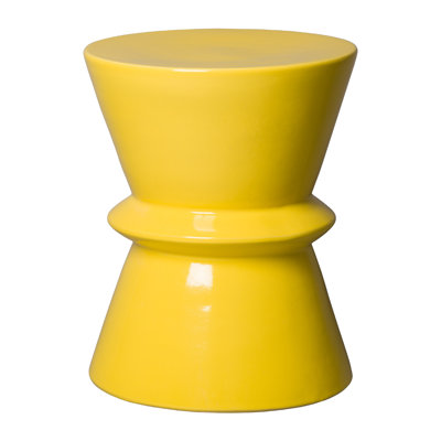Zip 18"H Handcrafted Ceramic Garden Stool