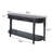 Black Carved Wooden Console Table with Lower Storage Shelf Tow Drawers