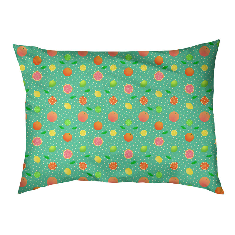 Coussin pour chien agrume fruit Byrge, Moyen (l 29,5 po x H 19,5 po x P 9,5 po), Vert