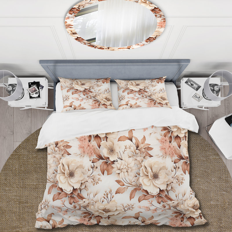 Literie V Vintage Florals, Housse de couette simple + 1 taie décorative stan