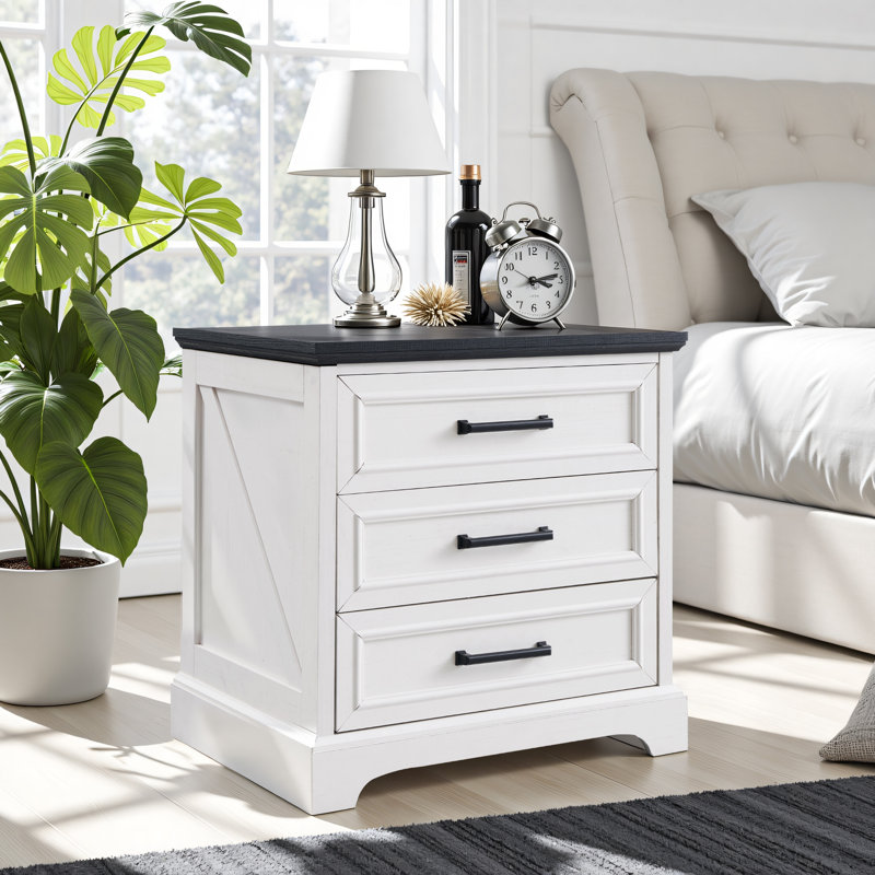 56.9cm W Manufactured Wood Bedside Table