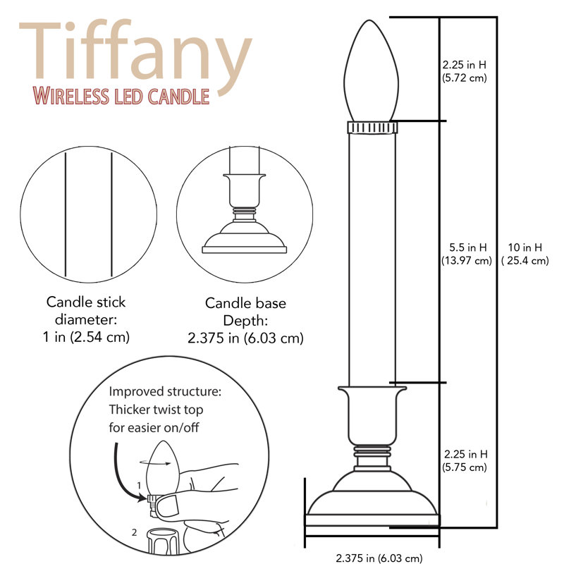 Tiffany LED Candle