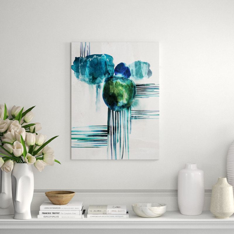 Aqua Flow Print by Zoey Riley, Plexi, 40" H x 30" W x 1.5" D