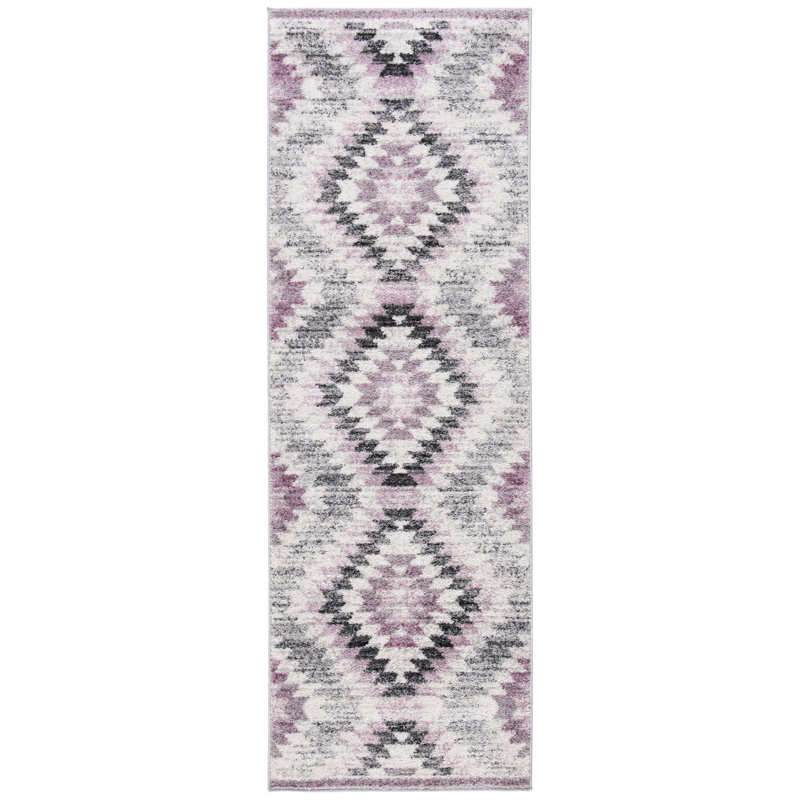 Tapis intérieur / extérieur Finney Southwestern, Tapis de couloir 2 pi 6 po x 8 pi