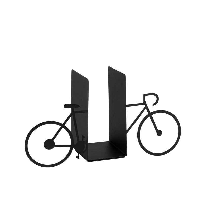 Serre-livres robustes en métal, noir, 17,3 x 5,5 x 9,1 pouces | Fabrication 100% métal, épaisseur: 0,05 pouce | Idéal pour le bureau personnel, la bibliothèque et les espaces d'étude, pour garder les livres organisés et droits
