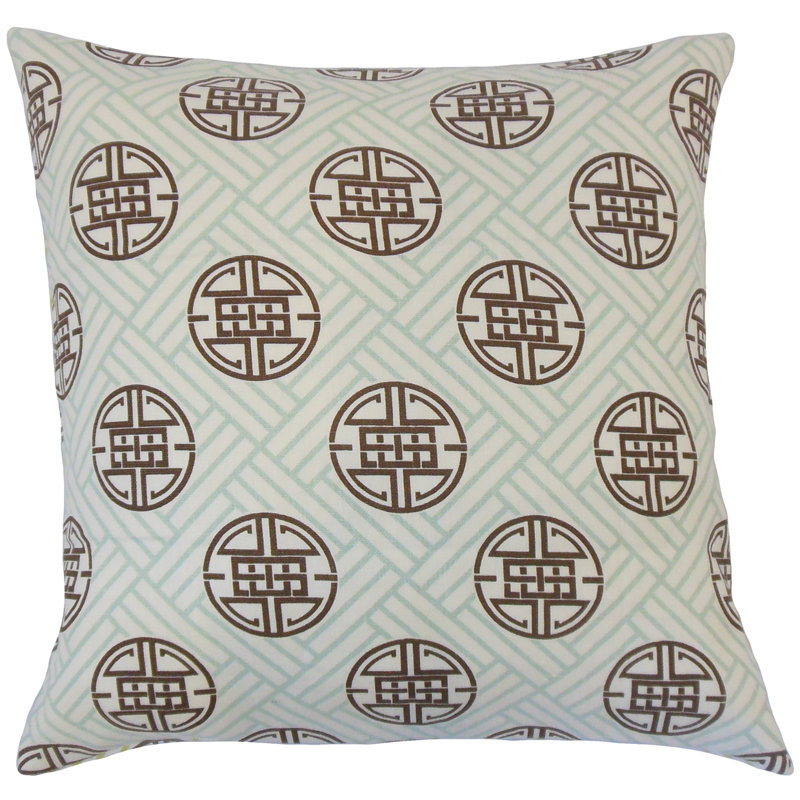 Coussin décoratif géométrique en lin, Surf