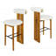 Renee Indoor Wooden Upholstered Barstool Set of 2
