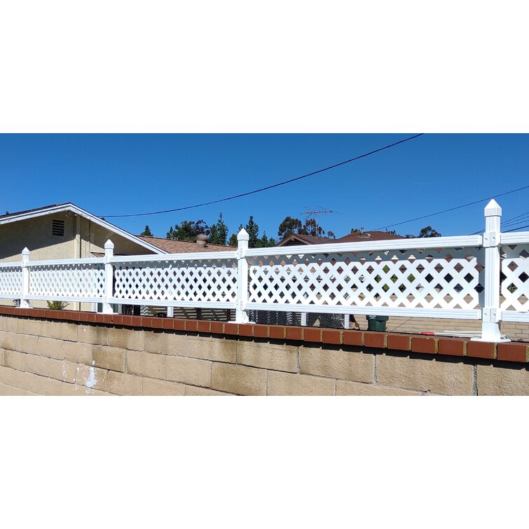 16'' H x 1.5'' W White Vinyl Fencing with 12 Panel(s) Included