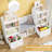 55.1"W Cube Bookcase, Bookshelf with Removable Drawers-933267335