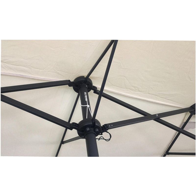 Parasol de jardin à double face 15x9Ft, Beige