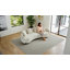 Canapé modulaire incurvé 102 po avec 4 coussins Bou Beige Boucle