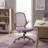 Ergonomic Mesh Task Chair with Flip-Up Arms and Lumbar Support for Small Spaces-527432891