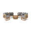 Circular Modular Outdoor 6 - Piece Teak Conversation Set-1437493504