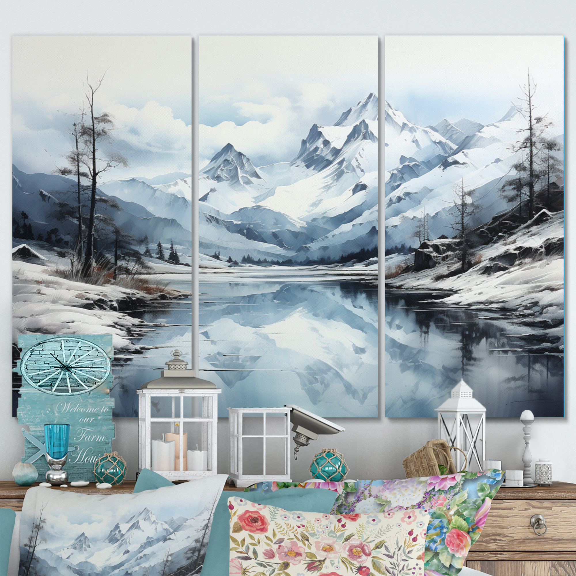 Millwood Pines Landscape Alaska Arctic Serenity Canvas 3-Piece Set ...
