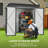 Aiho 6 ft. W X 4 ft. D Galvanized Steel Horizontal Storage Shed-65754512